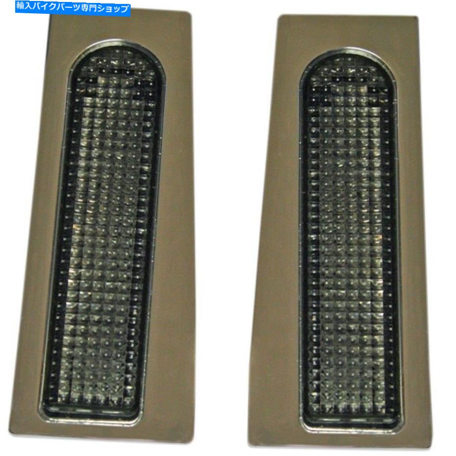 Windshield ハーレー2014-2017のためのカスタムダイナミクスフィレルスモークLEDテールライトインサート CUSTOM DYNAMICS FILLERZ SMOKED LED TAIL LIGHT INSERTS FOR HARLEY 2014-2017【並行輸入品】