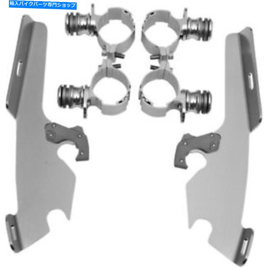 Windshield 脂肪/スリム・フロントガラスのためのトリガーロックマウントキット磨かれたMEK1968 Trigger-Lock Mount Kit for Fats/Slim Windshields Polished MEK1968【並行輸入品】