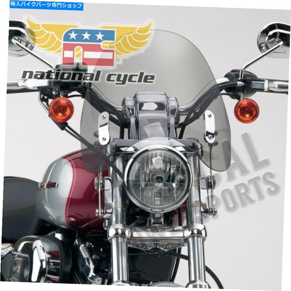 Windshield 国連サイクルN21918スイッチブレードデフレクタフロントガラス脛 National Cycle N21918 SwitchBlade Deflector Windshield Tint【並行輸入品】