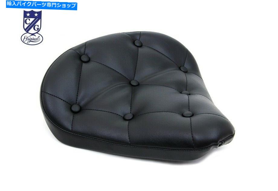 シート ビニールソロシートブラックW /ボタンチョッパーダイナソフト類 VINYL SOLO SEAT BLACK W/ BUTTONS CHOPPER DYNA SOFTAIL LARGE【並行輸入品】