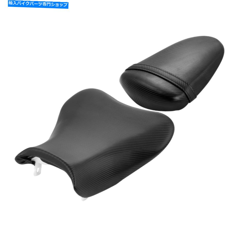 シート 黒の前部後部ドライバーの乗客座席のシートピリオンフィット鈴木GSXR1000 07-2008 Black Front Rear Driver Passenger Seat Pillion Fit For Suzuki GSXR1000 07-2008【並行輸入品】