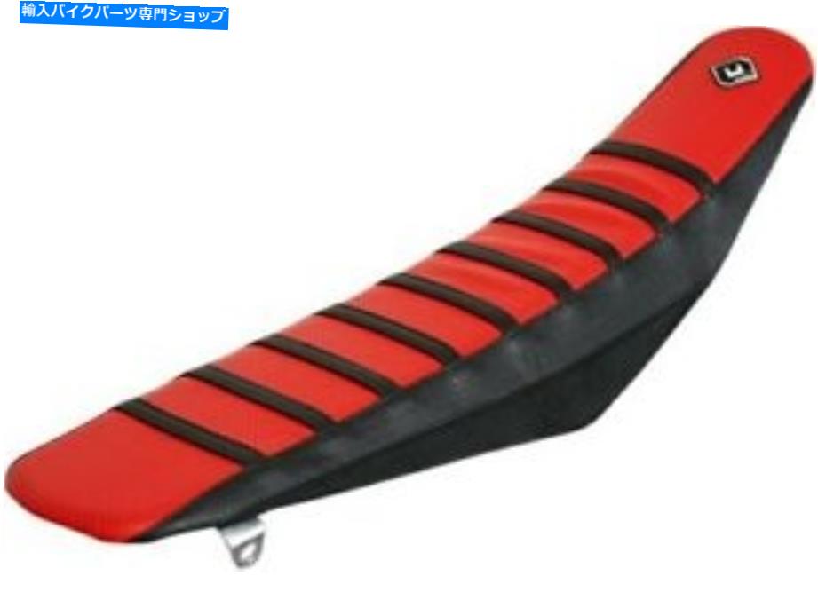 シート ホンダCRF 450 R 2017 15505のためのインフルエンザデザインの赤/黒のPRSのリブ付きシートカバー Flu Designs Red/Black PRS Ribbed Seat Cover For Honda CRF 450 R 2017 15505【並行輸入品】