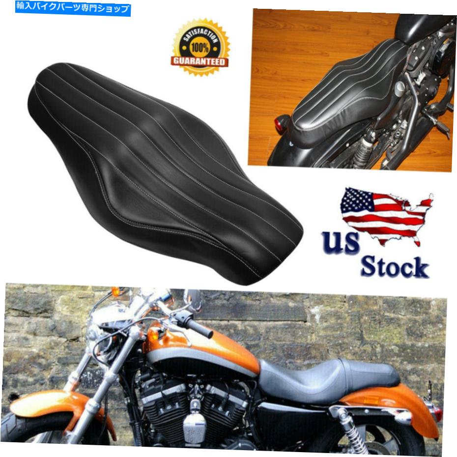 シート ハーレーダビッドソンXL883N XL120 BT2のためのワンピース2つのドライバー+リアの助手席 One Piece Two up Driver+Rear Passenger Seat for Harley Davidson XL883N XL120 BT2【並行輸入品】