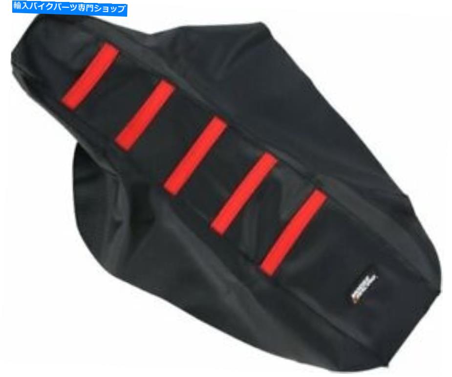 シート ムースレーシングリブシートカバー、ブラック/レッドリブXF-2-0821-1785 Moose Racing Ribbed Seat Cover, Black/Red Ribbed XF-2-0821-1785【並行輸入品】
