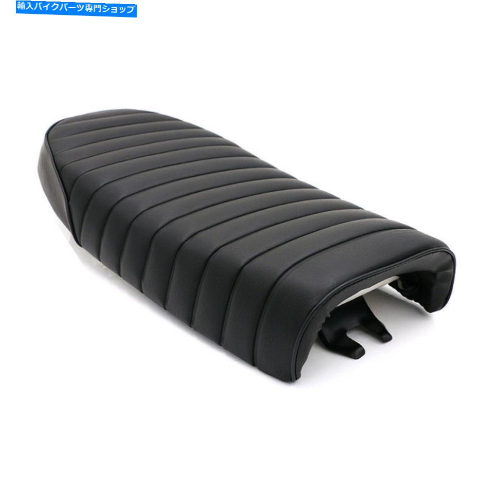 シート スズキGS500E GT380 TU250 T500 350のためのオートバイ黒ビンテージカフェレーサーシート Motorcycle Black Vintage Cafe Racer Seat For Suzuki GS500E GT380 TU250 T500 350【並行輸入品】