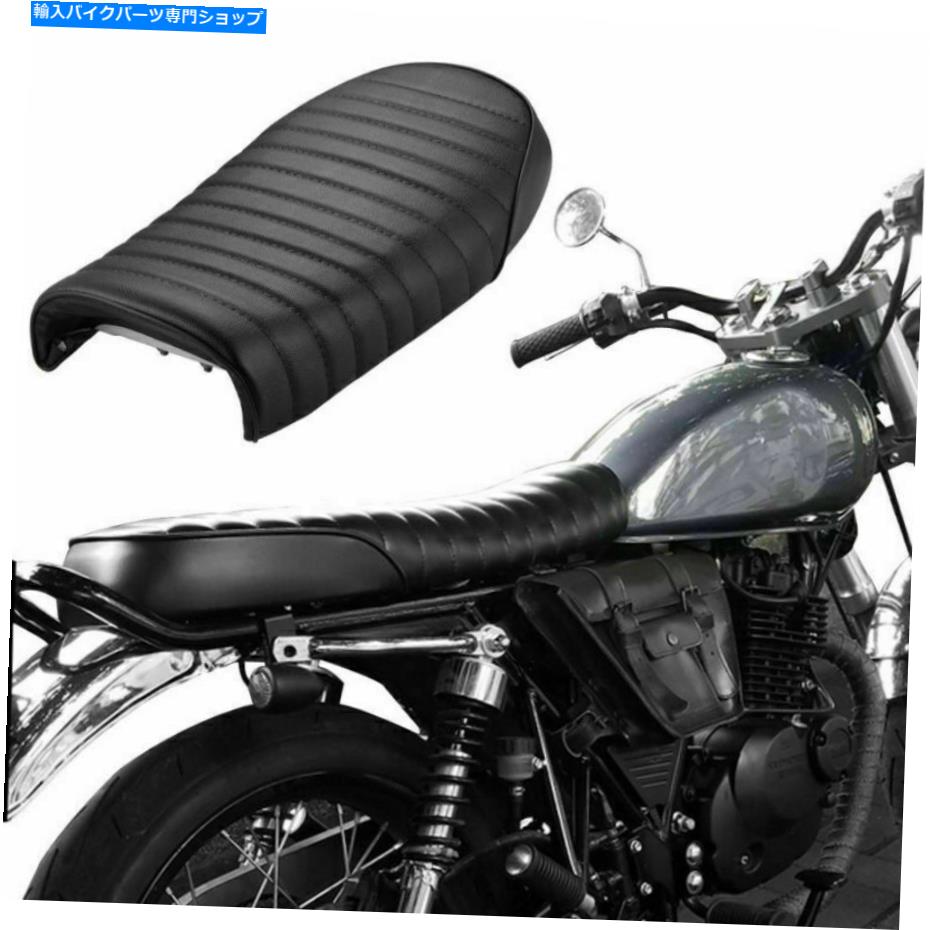 シート オートバイビンテージカフェレーサーフラットサドルシートブラックフィットホンダスズキヤマハ Motorcycle Vintage Cafe Racer Flat Saddle Seat Black Fit For Honda Suzuki Yamaha【並行輸入品】 31,598円