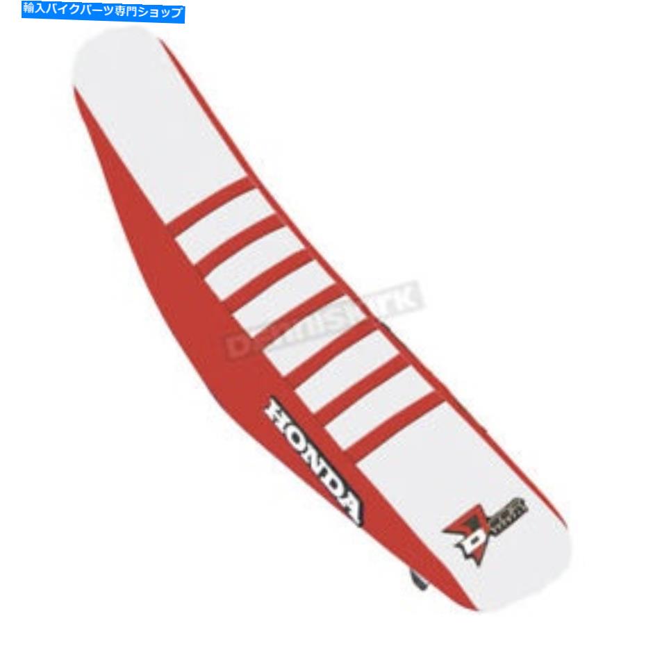 シート D'Cor Visuals赤/白のシートカバーw /赤い肋骨 - 30-10-474 D'COR Visuals Red/White Seat Cover w/Red Ribs - 30-10-474【並行輸入品】