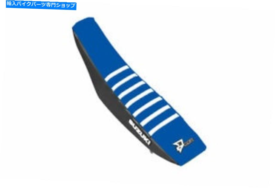 シート 鈴木RMZ 450 2018 30-40-460のためのDCORシートカバーブラックブルーホワイトリブ Dcor Seat Cover BlackBlue White Ribs For Suzuki RMZ 450 2018 30-40-460【並行輸入品】