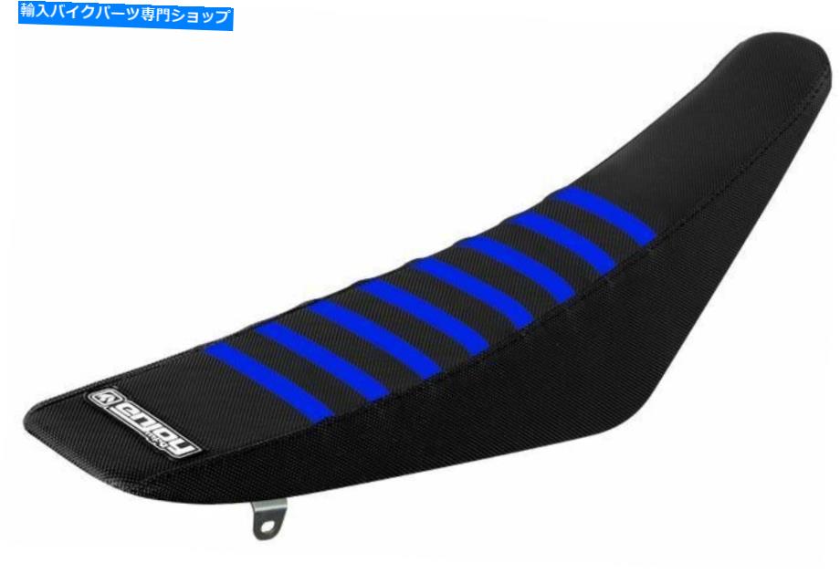 シート ヤマハYZF 250 2019 - 2020リブベッドグリッパーシートカバーブラックブルーリブモトクロス Yamaha YZF 250 2019 - 2020 Ribbed Gripper Seat Cover Black Blue Ribs Motocross【並行輸入品】