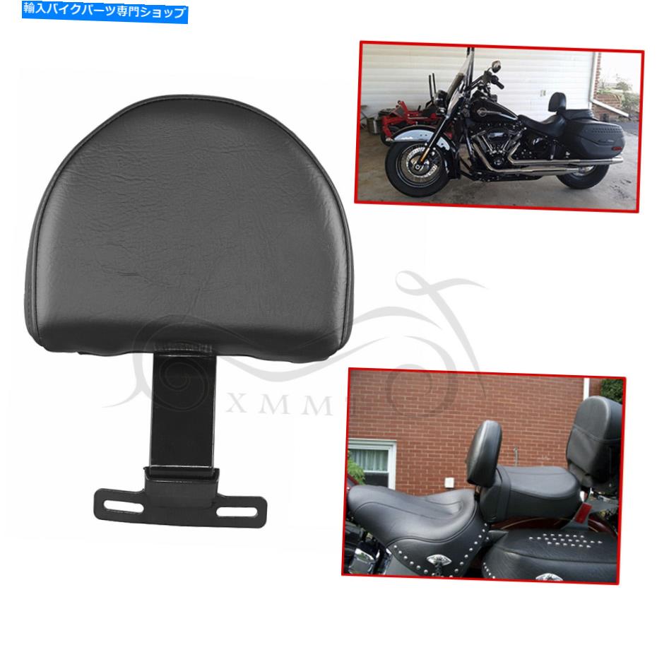 シート Harley Heritage Softail FlstcのためのBLK PUレザードライバーフロントシートバックレストパッド BLK PU Leather Driver Front Seat Backrest Pad For Harley Heritage Softail FLSTC【並行輸入品】