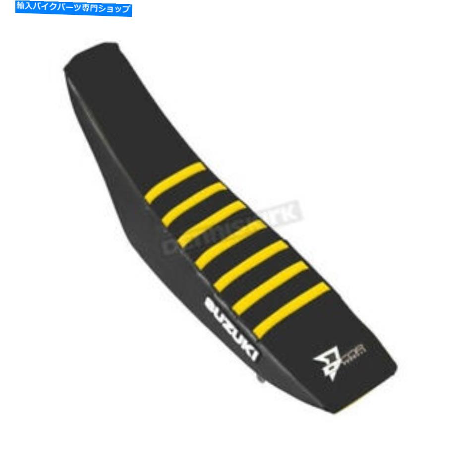 シート D'Corビジュアルブラック/ブラック/イエロースズキシートカバーW /イエローリブ - 30-40-461 D'COR Visuals Black/Black/Yellow Suzuki Seat Cover w/Yellow Ribs - 30-40-461【並行輸入品】
