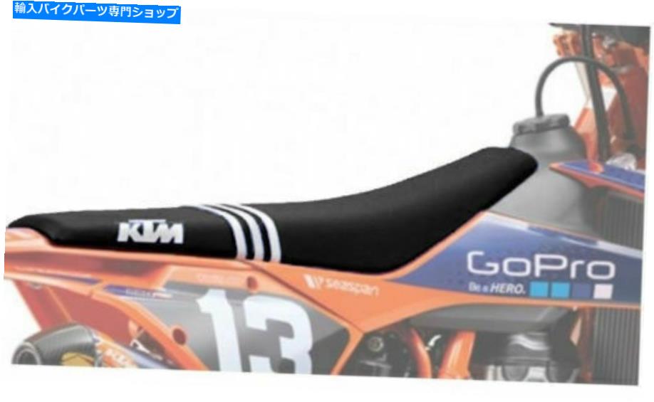 シート ファクトリーシートカバーをお楽しみくださいKTM SX / SXF 2016-18-キットブラック、ホワイトTLDリブロゴ Enjoy FACTORY Seat Cover KTM SX/SXF 2016-18- KTM Black, White TLD Ribs LOGO【並行輸入品】