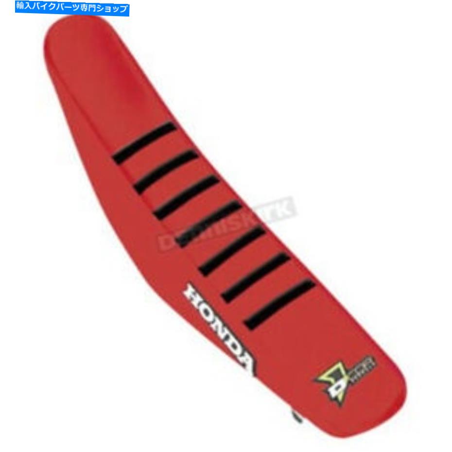 シート D'Cor Visuals Red / Red / Black Hondaシートカバーw /黒のリブ - 30-10-458 D'COR Visuals Red/Red/Black Honda Seat Cover w/Black Ribs - 30-10-458【並行輸入品】