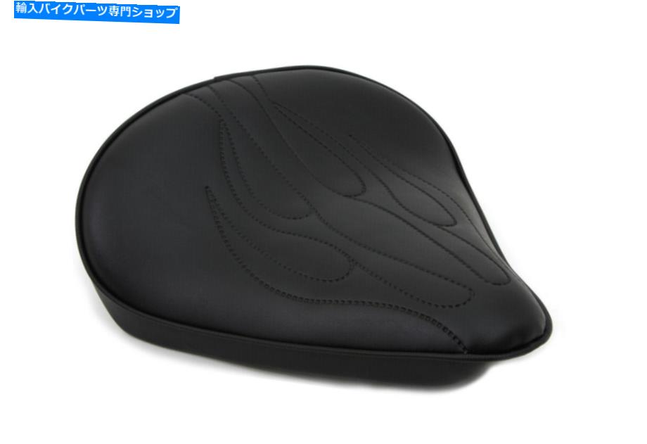 シート 炎のステッチの黒いソロの座席ラージフィットハーレー - ダビッドソン Black Solo Seat with Flame Stitch Large fits Harley-Davidson【並行輸入品】|Us Custom Parts Shop USDM