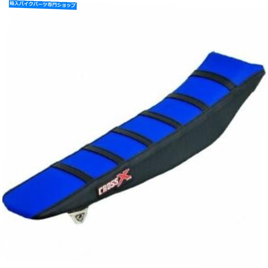 シート クロスXリブ付きシートカバーブルー/ブラック/ブラックストライプヤマハYZ 125 H 2017 Cross X Ribbed Seat Cover Blue/Black/Black Stripes Yamaha YZ 125 H 2017【並行輸入品】