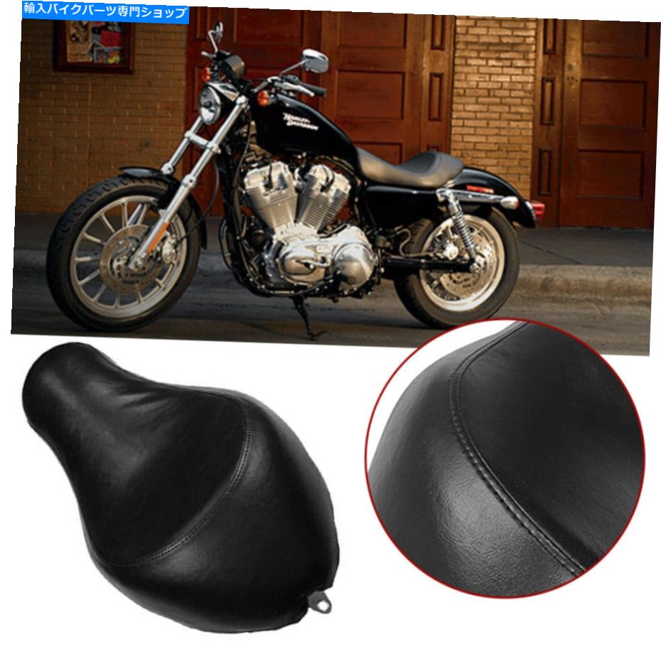 シート ハーレーXL883N XL1200Nと互換性のあるオートバイソロドライバレザーブラックシート Motorcycle Solo Driver Leather Black Seat Compatible With Harley XL883N XL1200N【並行輸入品】