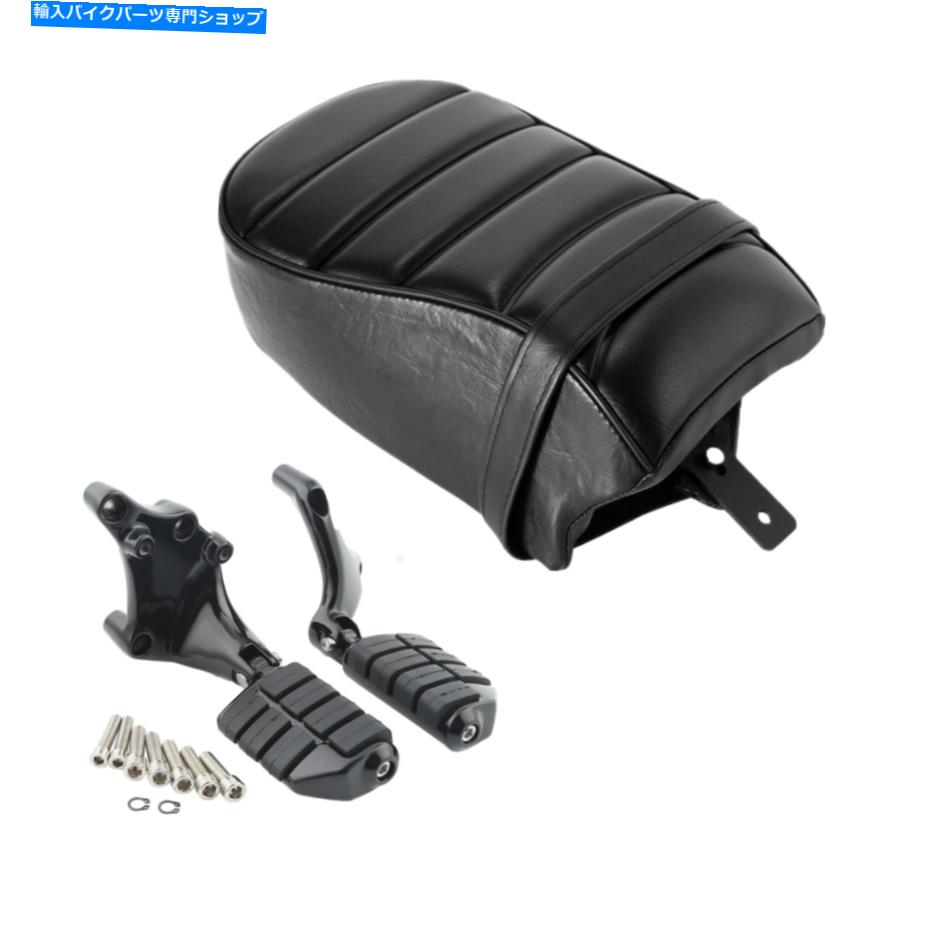 シート Harley Sportster XL883 1200 16-21のためのブラック旅客ピリオンシート＆フットペッグフィット Black Passenger Pillion Seat & FootPeg Fit For Harley Sportster XL883 1200 16-21【並行輸入品】