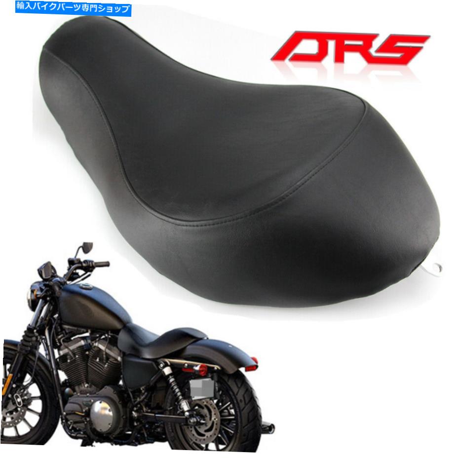 シート ハーレースポーツスターアイロン1200 XL883のための黒の滑らかなフロントドライバーソロシートクッション Black Smooth Front Driver Solo Seat Cushion For Harley Sportster Iron 1200 XL883【並行輸入品】
