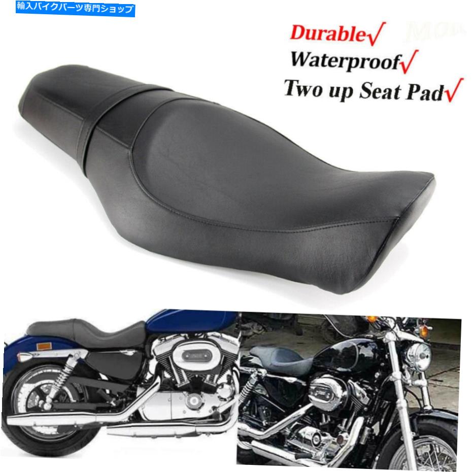 シート ハーリースポーツスターXL 883 1200 48 72のための後部ドライバーの旅客革のツーアップシート Rear Driver Passenger Leather Two-Up Seat for Harley Sportster XL 883 1200 48 72【並行輸入品】|Us Custom Parts Shop USDM