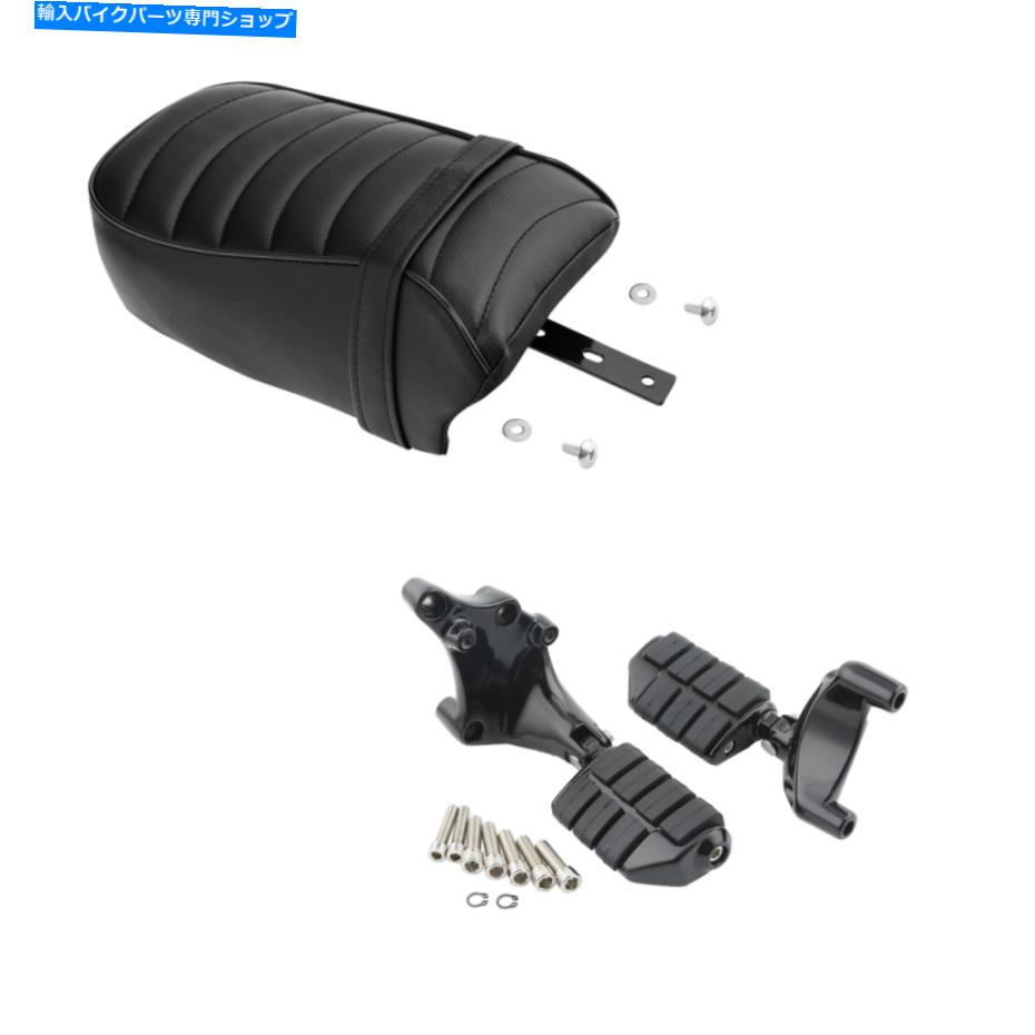 シート 旅客ピリオンシート+フットペグフィットハーレースポーツスターアイロン883 XL883N 16-21 Passenger Pillion Seat + FootPegs Fit For Harley Sportster Iron 883 XL883N 16-21【並行輸入品】