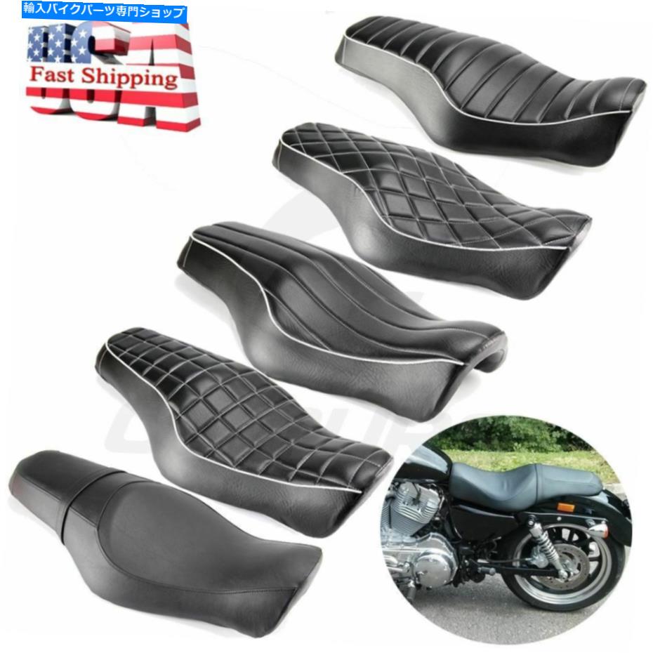 シート Harley Sportster 1200 Iron 883のためのMotoTcycleの運転手の運転員＆旅客のツウニックシート Mototcycle Driver & Passenger Two-Up Seat For Harley Sportster 1200 Iron 883【並行輸入品】