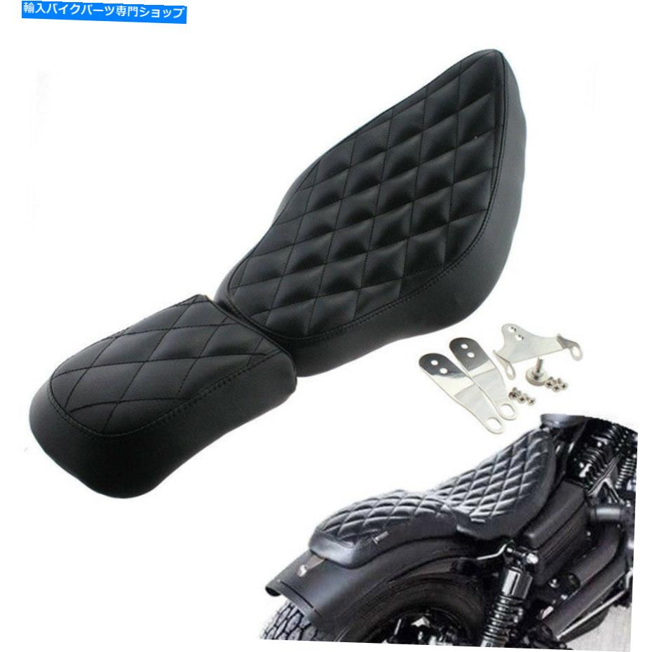 シート ハーレースポーツスターXL 2004-17ラフクラフトのためのダイヤモンドドライバー+リアの助手席 Diamond Driver+Rear Passenger Seat For Harley Sportster XL 2004-17 Rough Crafts【並行輸入品】