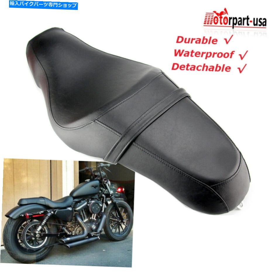 シート ハーリースポーツスターXL883 XL1200 72カスタムのための2アップドライバの助手席サドル Two-Up Driver Passenger Seat Saddle for Harley Sportster XL883 XL1200 72 Custom【並行輸入品】