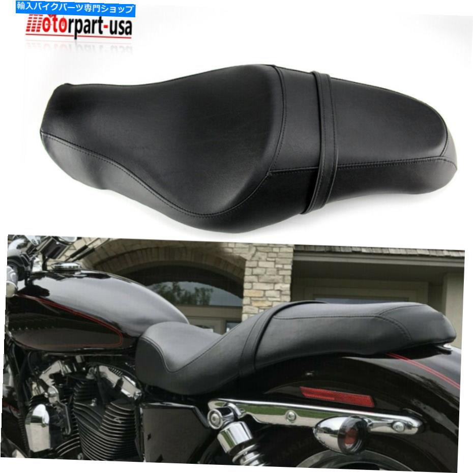 シート Harley Sportster XL 883 1200 72カスタムのための2アップブラックドライバーの助手席 Two-Up Black Driver Passenger Seat for Harley Sportster XL 883 1200 72 Custom【並行輸入品】