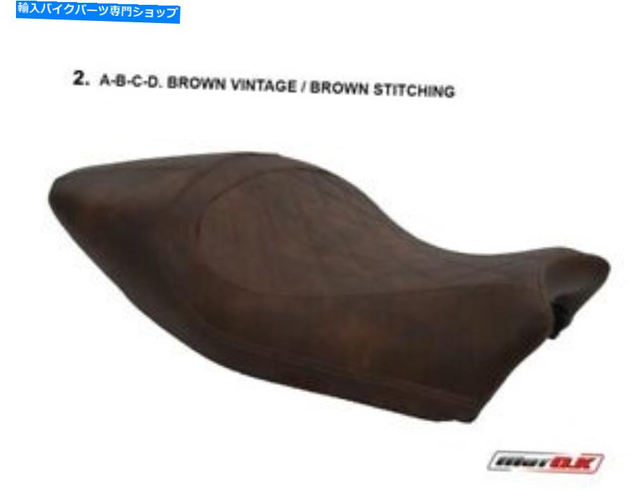 シート Ducati Monster 821/1200 - 2014-2016 Motok Seat Coverブラウンビンテージステッチ Ducati MONSTER 821/1200 - 2014-2016 MotoK Seat Cover Brown Vintage Stitching【並行輸入品】