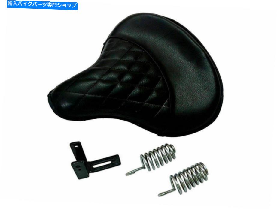 シート ロイヤルエンフィールドクラシックのためのレザーフロントソロ黒サドルシートダイヤモンドステッチ Leather Front Solo Black Saddle Seat Diamond Stitch for Royal Enfield Classic【並行輸入品】