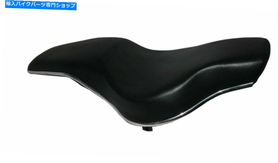 シート デュアルシートブラック+クロームエッジングフィットロイヤルエンフィールドクラシック350 500アーリー@カラ Dual Seat Black + Chrome Edging Fits Royal Enfield Classic 350 500 Early @CA【並行輸入品】