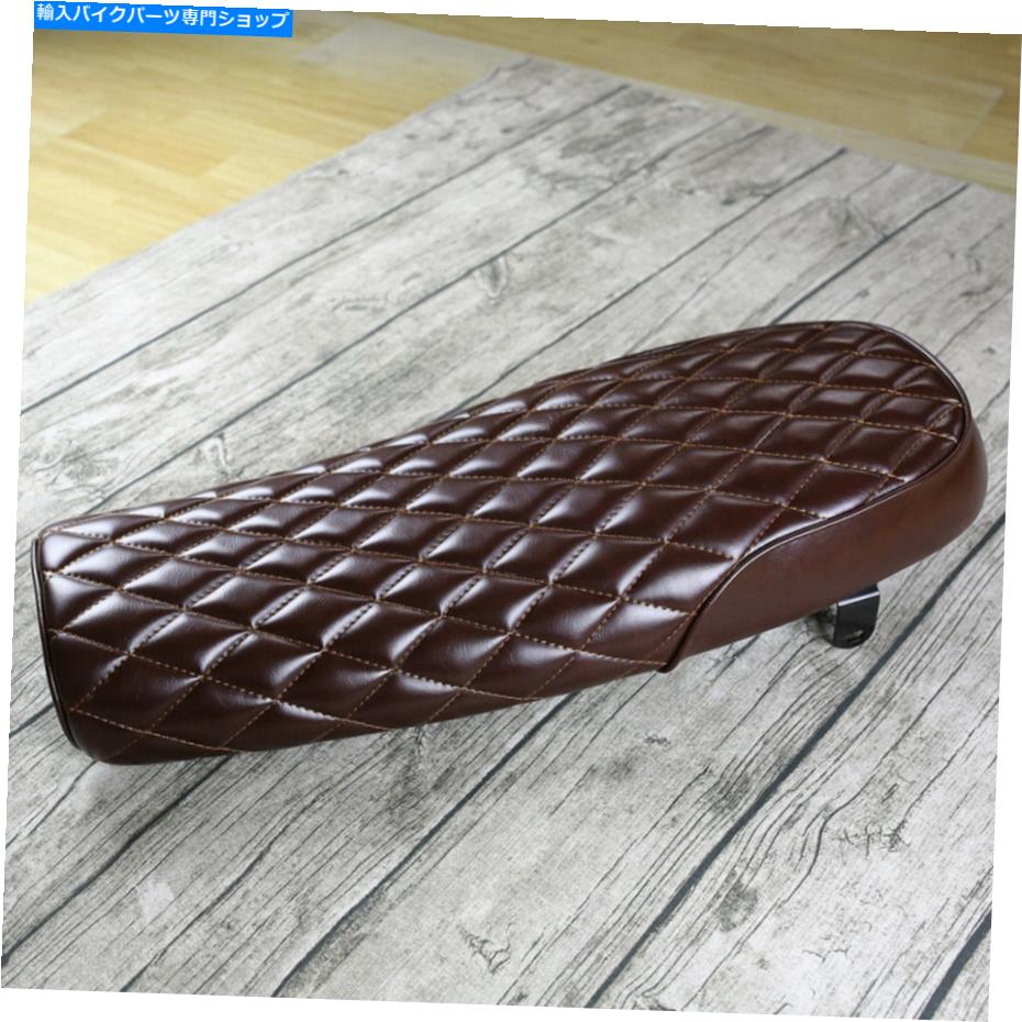 シート 変更、交換用オートバイのための茶色のヴィンテージフラットブラットシートサドル Brown Vintage Flat Brat Seat Saddle for Modification, Replacement Motorcycle【並行輸入品】
