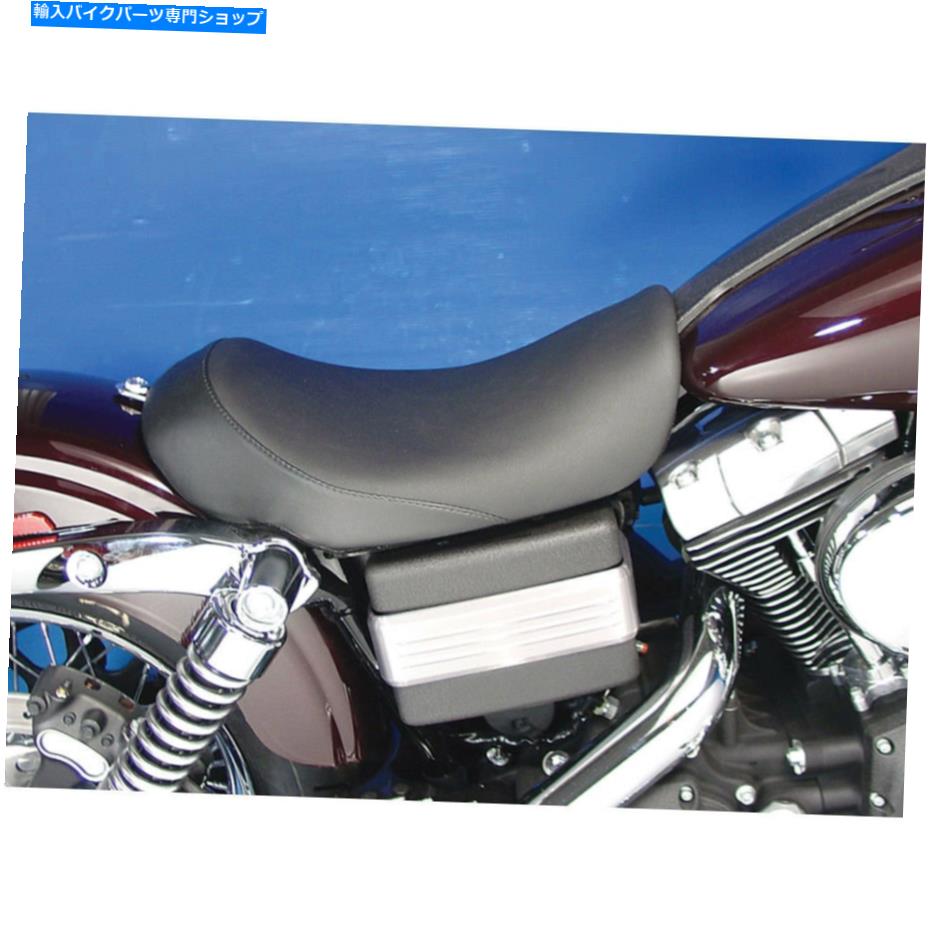 シート 2006-2017ハーリーダイナのための黒い薄型の輪郭のソロの座席 Black Low Profile Contour Solo Seat for 2006-2017 Harley Dyna【並行輸入品】