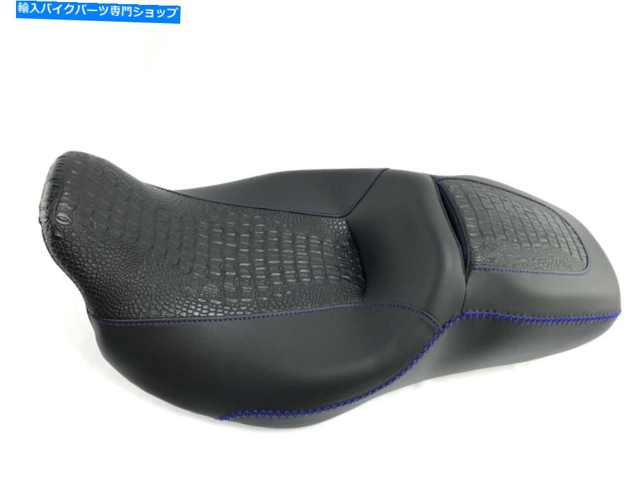 シート ストリートグライドハーレーツーリングシートP52320-11ブルーステッチ2008-2018カバーのみ Street Glide HARLEY Touring Seat P52320-11 Blue Stitching 2008-2018 COVER ONLY【並行輸入品】