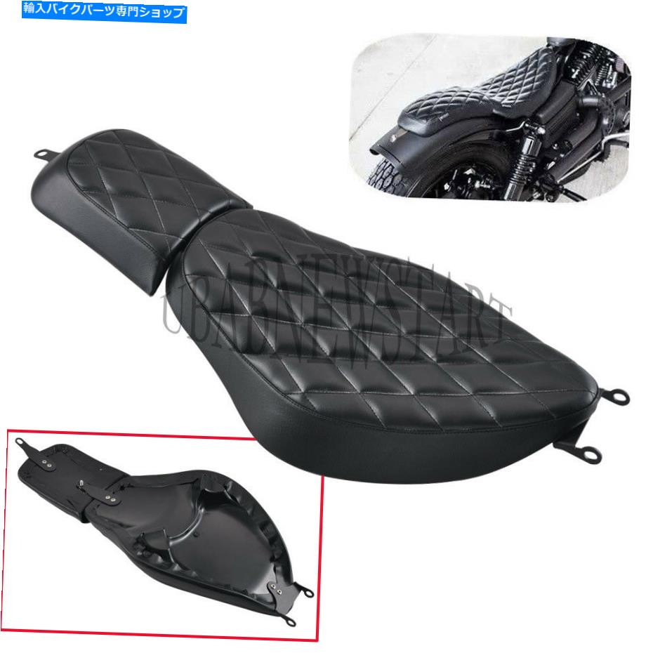 シート ハーリースポーツスターXL 2004-17用ラフクラフトダイヤモンドドライバー+リアの助手席 Rough Crafts Diamond Driver+Rear Passenger Seat For Harley Sportster XL 2004-17【並行輸入品】