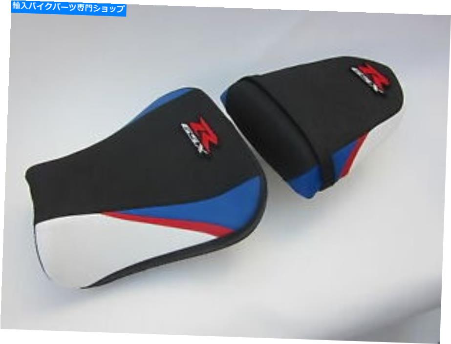 シート S53スズキGSXR 600 750 - K4 K5レッド/ホワイト/ブルービニールシートカバーセット S53 Suzuki GSXR 600 750 - K4 K5 Red/White/Blue vinyl seat cover- SET【並行輸入品】