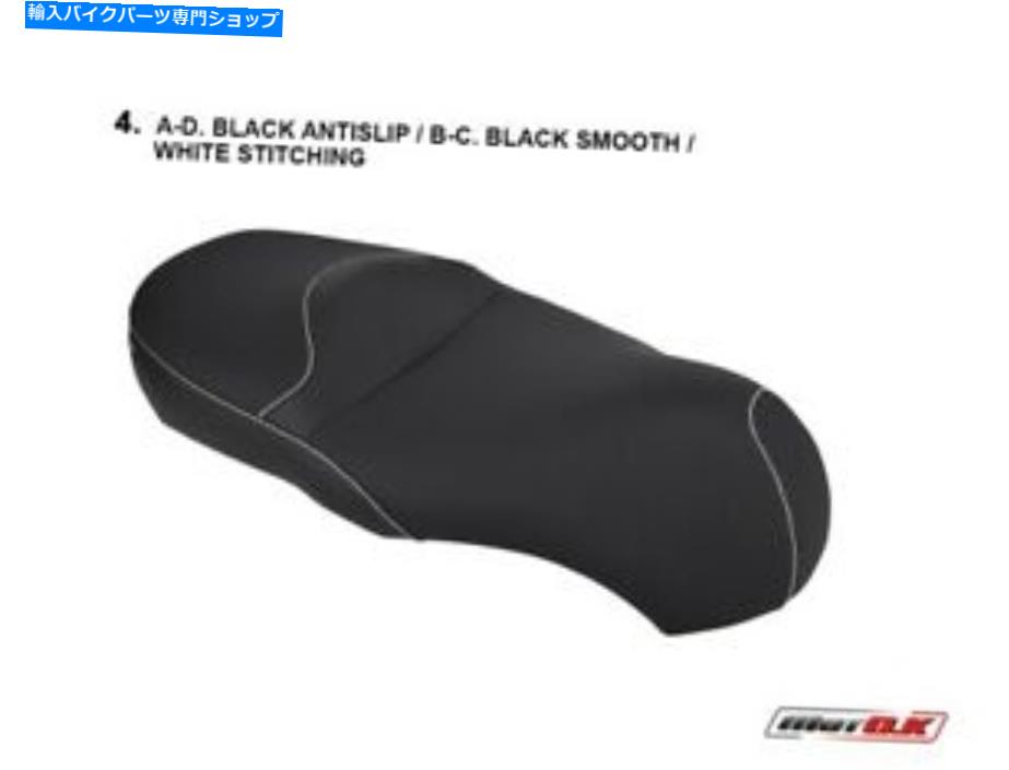 シート Aprilia Scarabeo（2009）Motok Seat Coverブラックカラーホワイトステッチ Aprilia SCARABEO (2009) Motok Seat Cover Black Color WHITE Stitching【並行輸入品】