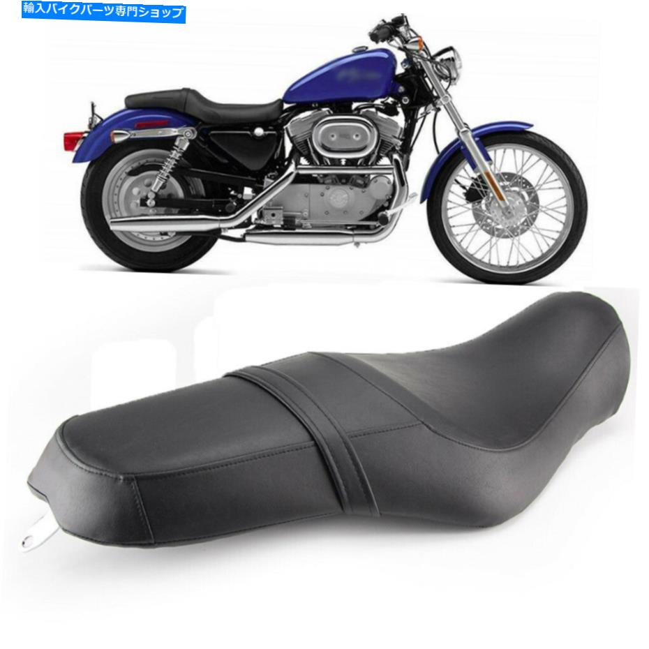 シート ハーリースポーツスターXL 1200 883 48用のドライバー＆リアの旅客レザー2アップシート Driver & Rear Passenger Leather Two Up Seat For Harley Sportster XL 1200 883 48【並行輸入品】