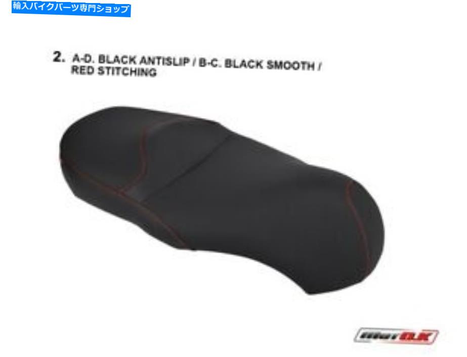 シート Aprilia Scarabeo（2009）Motok Seat Coverブラックカラーレッドステッチ Aprilia SCARABEO (2009) Motok Seat Cover Black Color RED Stitching【並行輸入品】