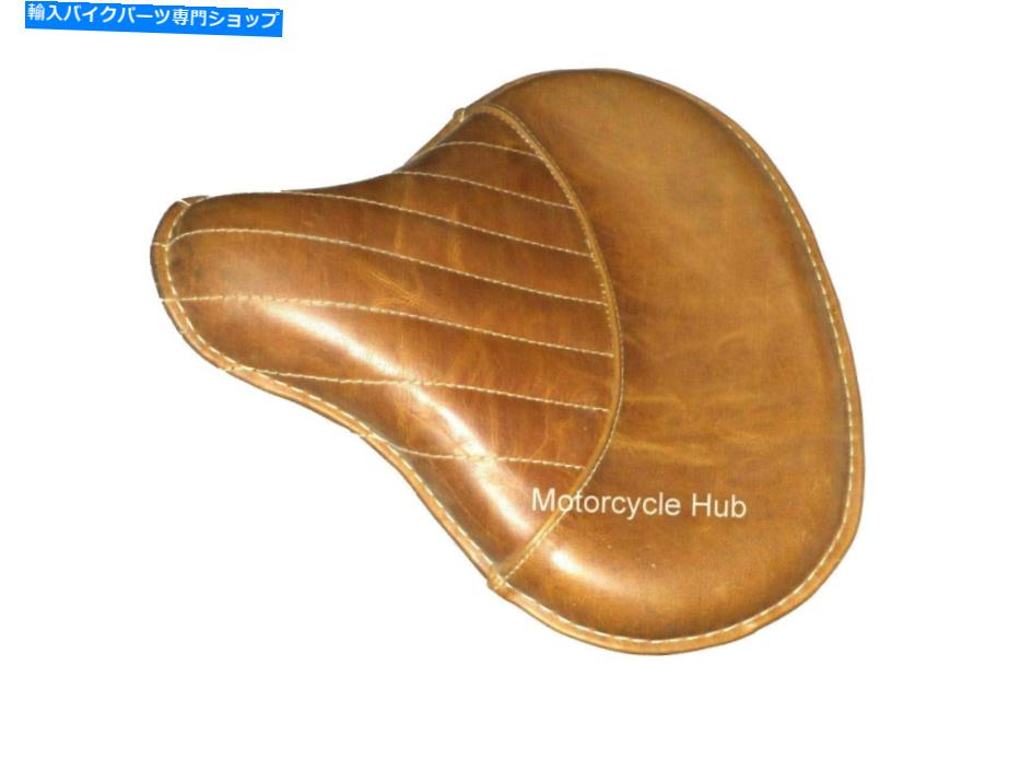 シート ロイヤルエンフィールドクラシックキャメルカラーのための新しい純粋な革のフロントソロサドルシート New Pure Leather Front Solo Saddle Seat for Royal Enfield Classic Camel Color【並行輸入品】