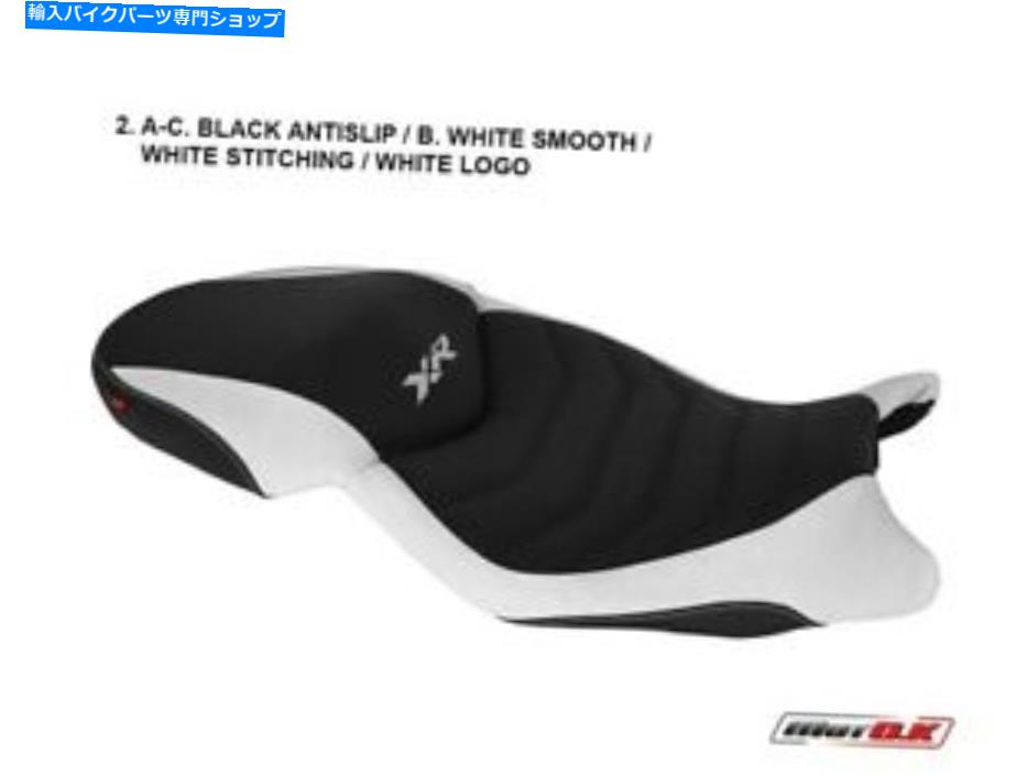 シート BMW S 1000 XR（2015-2019）MOTOKシートカバーホワイトカラー/ステッチ BMW S 1000 XR (2015-2019) Motok Seat Cover White Color/Stitching with Logo【並行輸入品】