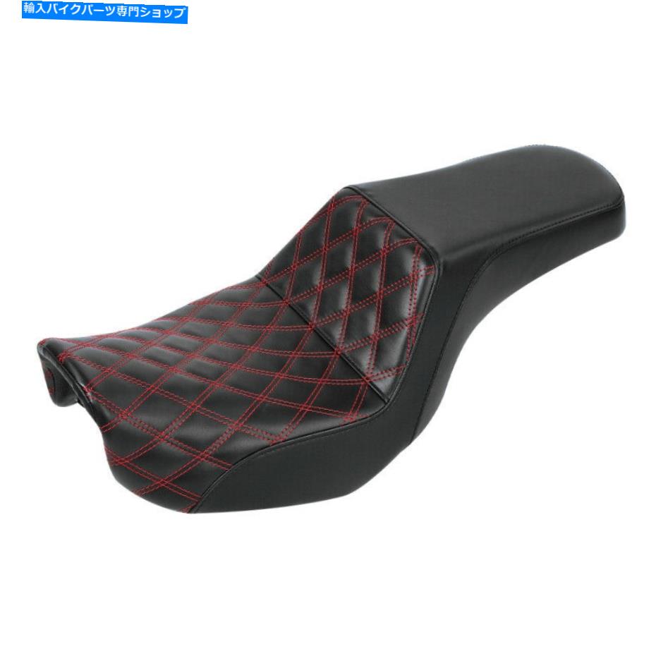シート Harley Dyna低ライダーFXDL 2006-2017のための赤ステッチドライバーの助手席フィット Red Stitching Driver Passenger Seat Fit For Harley Dyna Low Rider FXDL 2006-2017【並行輸入品】