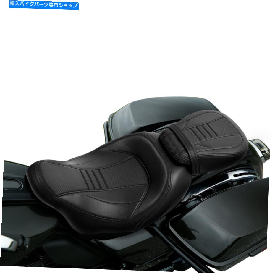 シート ブラックドライバーの助手席フィットハーレーCVO Street Roadキンググライド2009-2021 Black Driver Passenger Seat Fit For Harley CVO Street Road King Glide 2009-2021【並行輸入品】