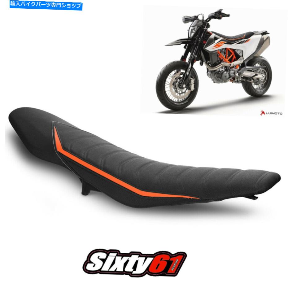 シート KTM 690 SMC-Rシートカバー2019 2020ルイモトブラックオレンジテックグリップスエード KTM 690 SMC-R Seat Cover 2019 2020 Luimoto Black Orange Tec-Grip Suede【並行輸入品】｜Us Custom Parts Shop USDM
