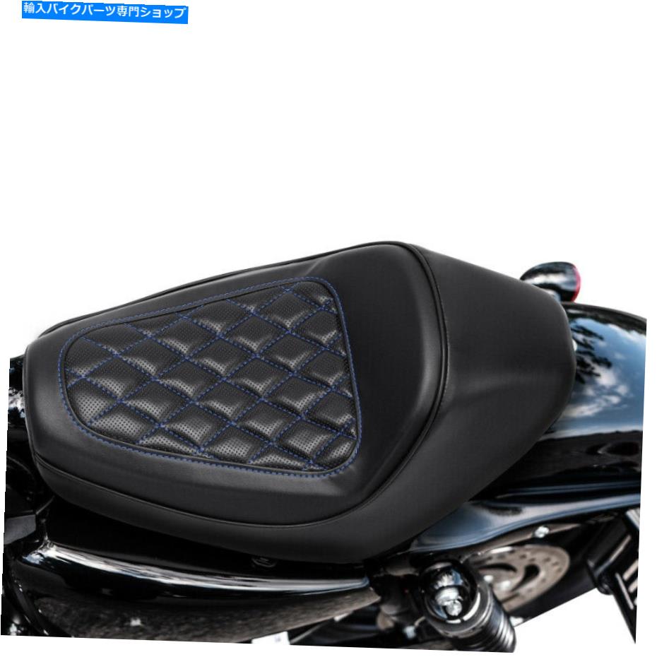シート ハーレースポーツスターアイアン883 1200 2010-2021のための青いステッチソロの運転席フィット Blue Stitching Solo Driver Seat Fit For Harley Sportster Iron 883 1200 2010-2021【並行輸入品】