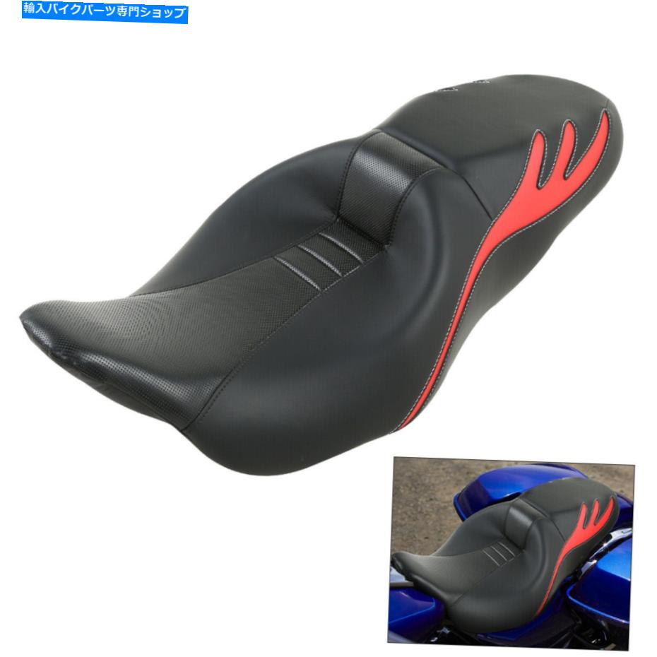 シート CVO Road Glide 09-後の運転手＆旅客ブラックシートフィット Driver & Passenger Black Seat Fit For Harley Touring CVO Road Glide 09-Later【並行輸入品】