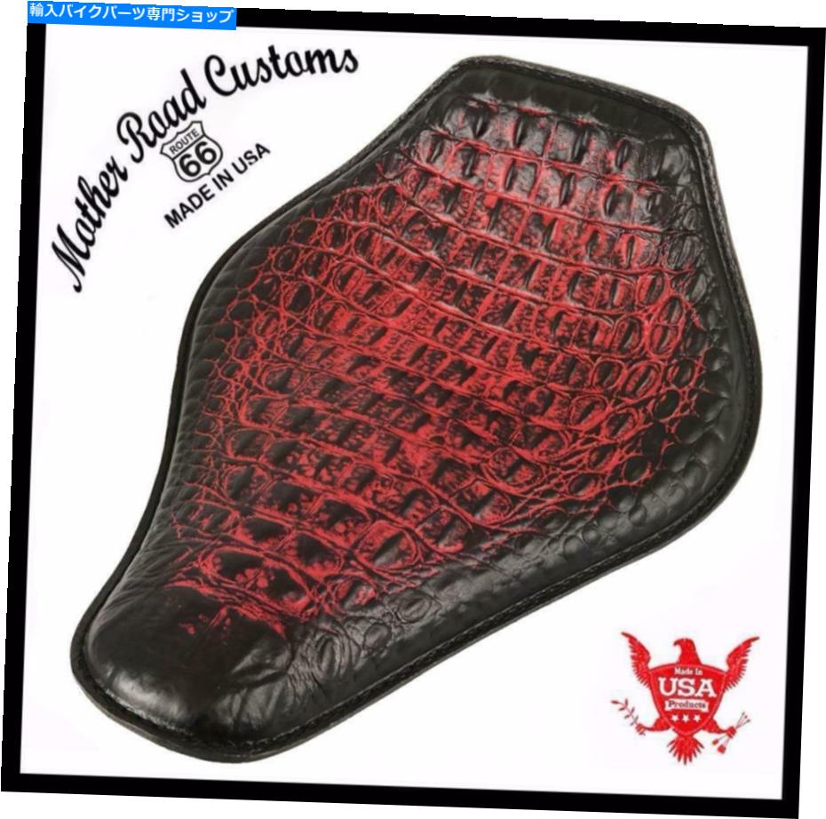 シート スプリングシートチョッパーボバーハーレースポーツスター10x13アリゲータースナブノーズレザー Spring Seat Chopper Bobber Harley Sportster 10x13 Ant Re Gator Snub Nose Leather【並行輸入品】 48,613円