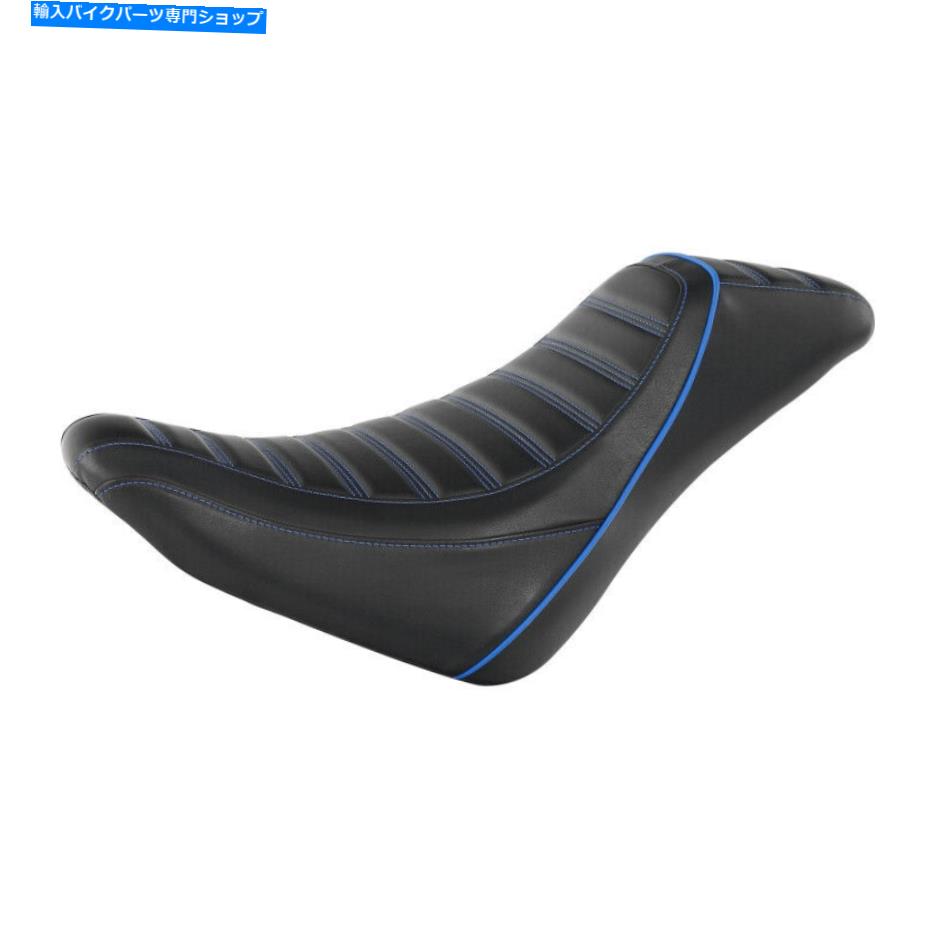 シート ハーレーソフトのデラックスストリートボブスリム18-20ブルーステッチ Driver Seat Fit For Harley Softail Deluxe Street Bob Slim 18-20 Blue Stitching【並行輸入品】
