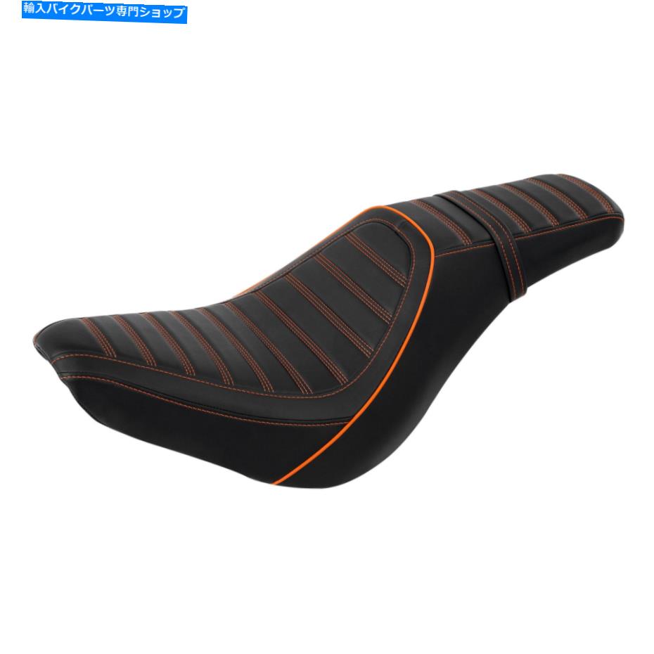 シート オレンジステッチドライバ旅客席フィットハーレーソフトFLDE 2018-2021 20 Orange Stitching Driver Passenger Seat Fit For Harley Softail FLDE 2018-2021 20【並行輸入品】