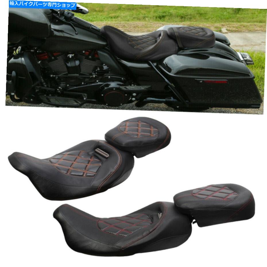 シート ツーリングCVO Road Street Glide 2009-2020をツーリングするためのドライバー旅客ピリオンシートフィット Driver Passenger Pillion Seat Fit For Touring CVO Road Street Glide 2009-2020 US【並行輸入品】